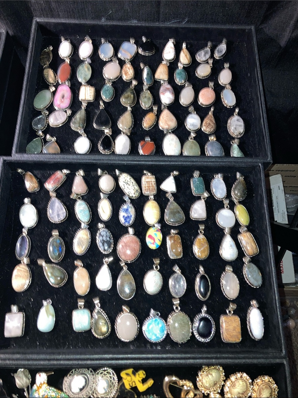 Randomly picked Gemstone Pendant stamped 925 or (pick one) - Picture 1 of 8